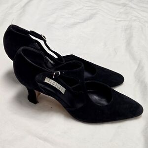Barneys New York Black Suede Heels